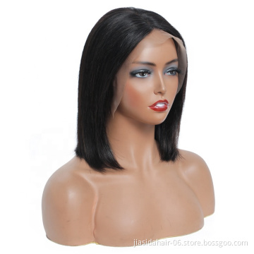 13*4 short hd lace frontal Brazilian Cuticle Aligned Raw Virgin Human Hair Wigs Natural Color Remy Short Lace Front Wigs